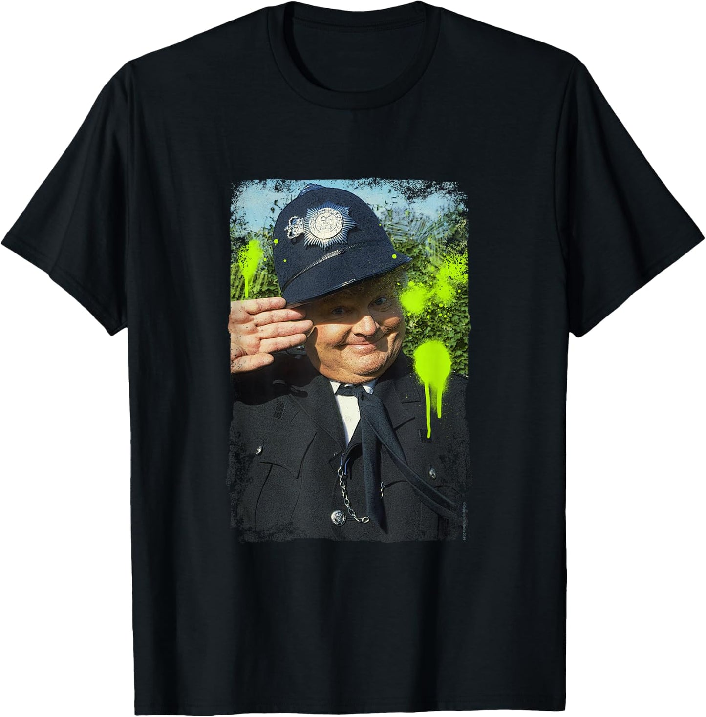 TV Times Comedian Benny Hill As Policeman 1989 T-Shirt - T-Shirt | Black