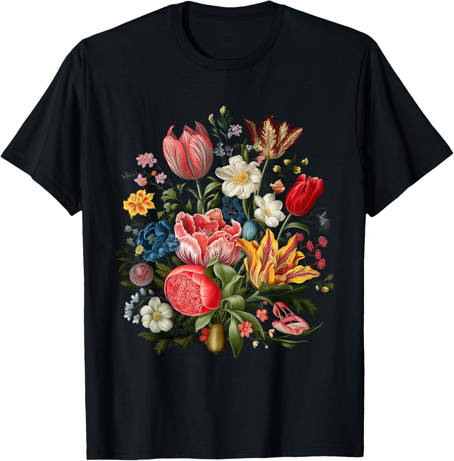Flower Graphic Wildflower Floral Gardening Lover T-Shirt - T-Shirt | Black