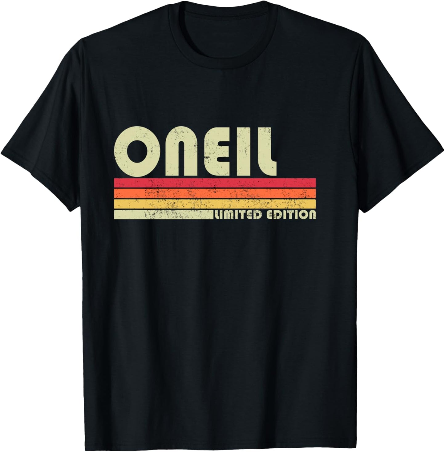 ONEIL Surname Funny Retro Vintage 80s 90s Gifts Men Women T-Shirt - T-Shirt | Black