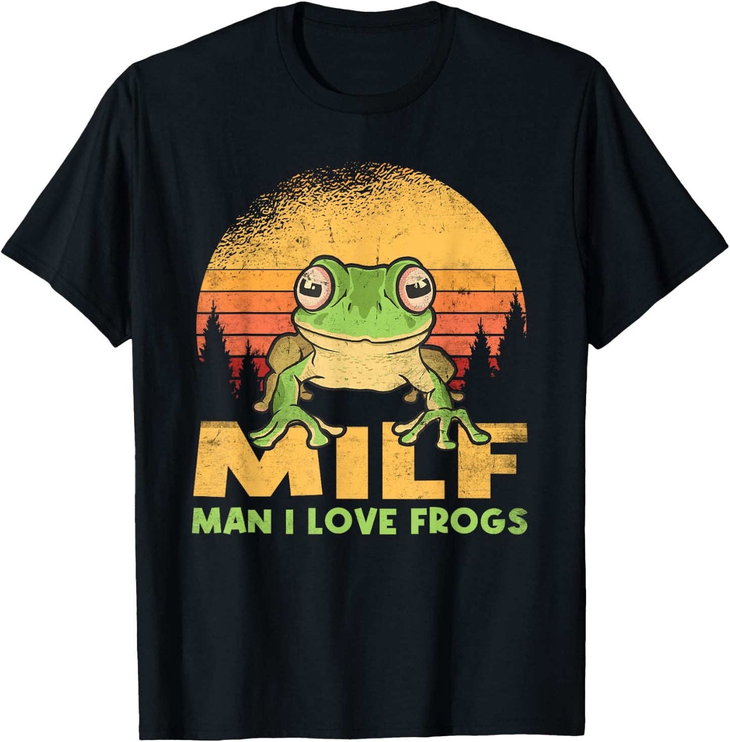 Man I Love Frogs Funny Frog Quote Amphibian Lovers T-Shirt - T-Shirt | Black
