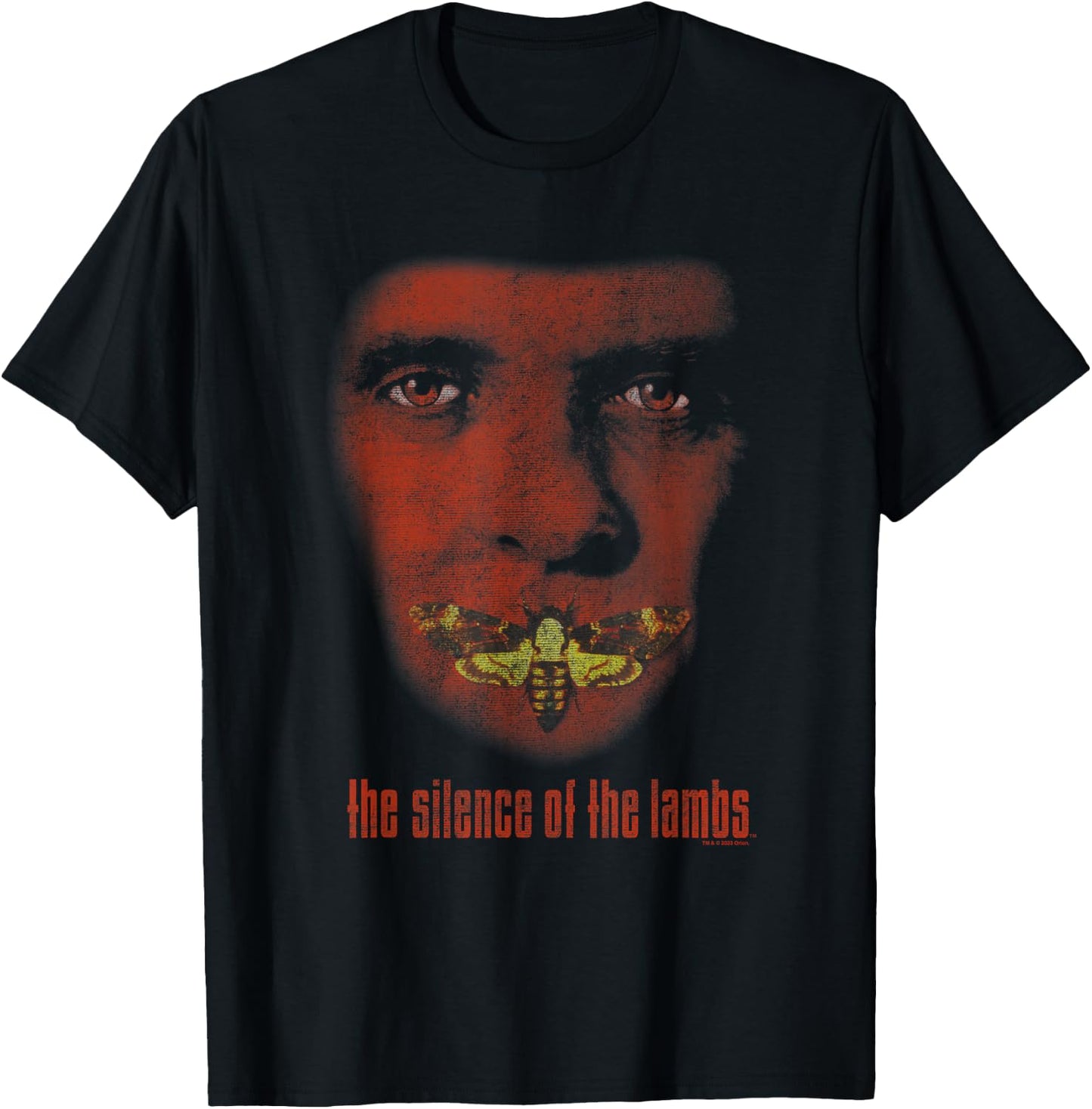 The Silence Of The Lambs Hannibal Lecter Red Gradient Poster T-Shirt - T-Shirt | Black
