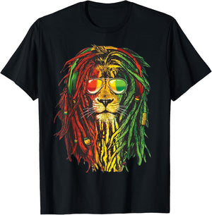 Rasta Lion Cool Dreadlock Rastafari for Rasta Lover T-Shirt - T-Shirt | Black