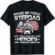 Proud Air Force Step Dad Pride Military Family US Air Force T-Shirt - T-Shirt | Black