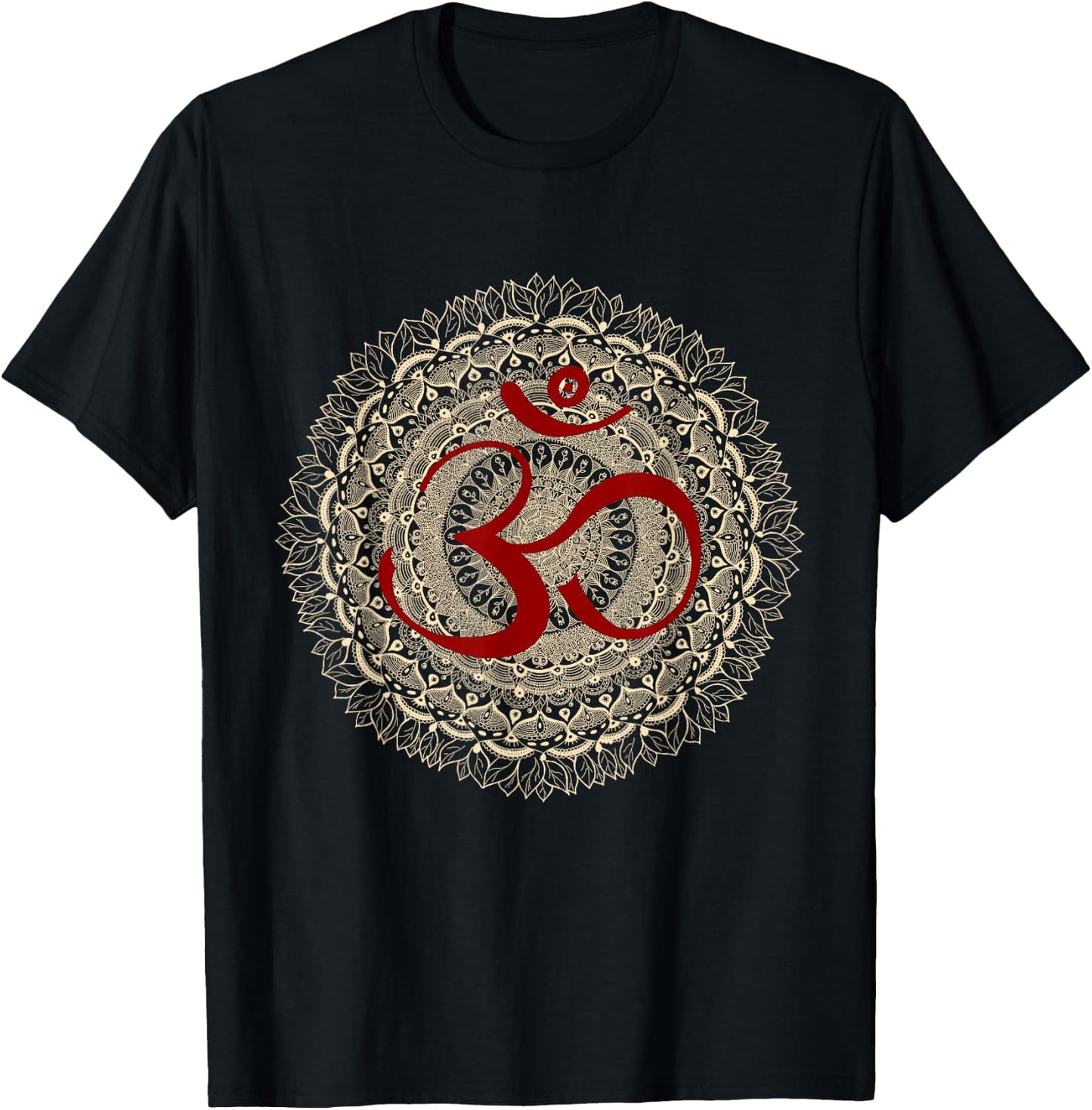 Yoga Symbols by Mona Om Yoga Ohm Hindu Meditation T-Shirt - T-Shirt | Black