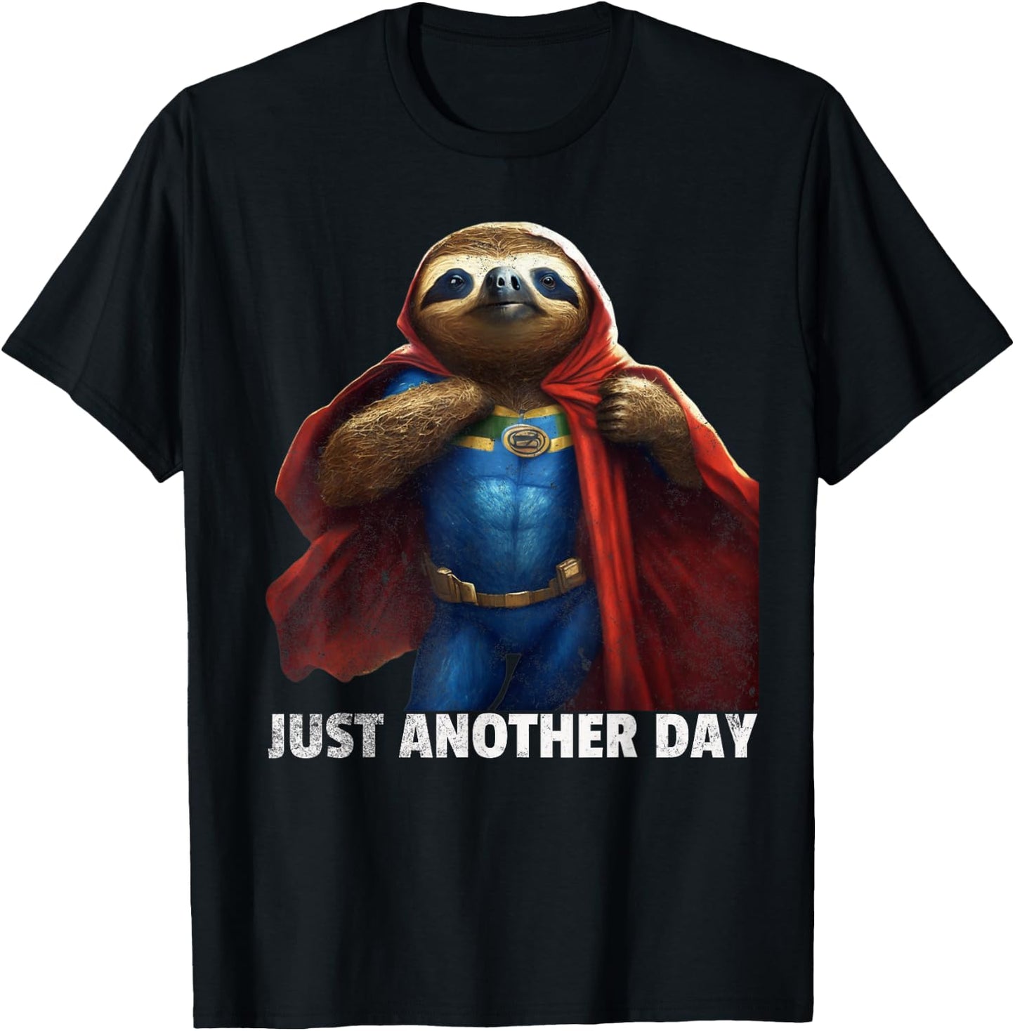 Funny Men's Sloth Flash T-Shirt - T-Shirt | Black