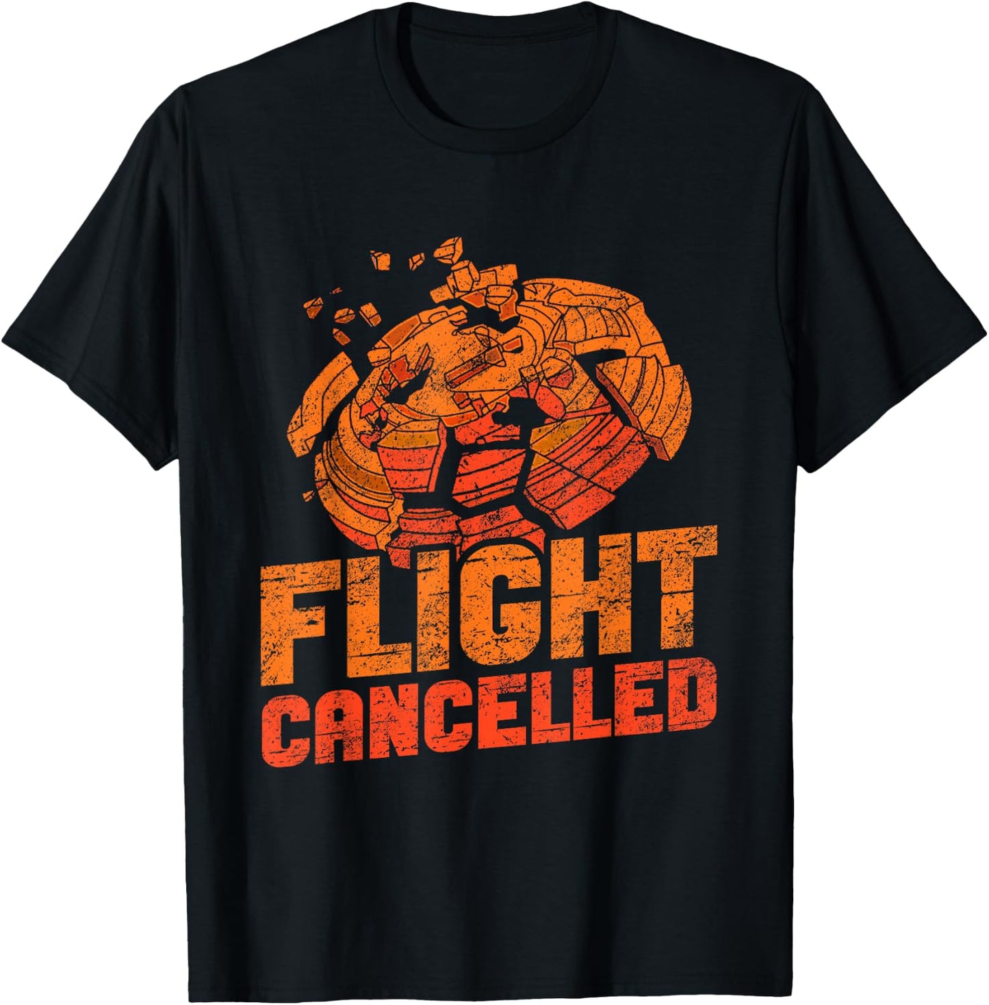 Skeet Shooting Flight Cancelled Trap Shooting Clay Pigeon T-Shirt - T-Shirt | Black