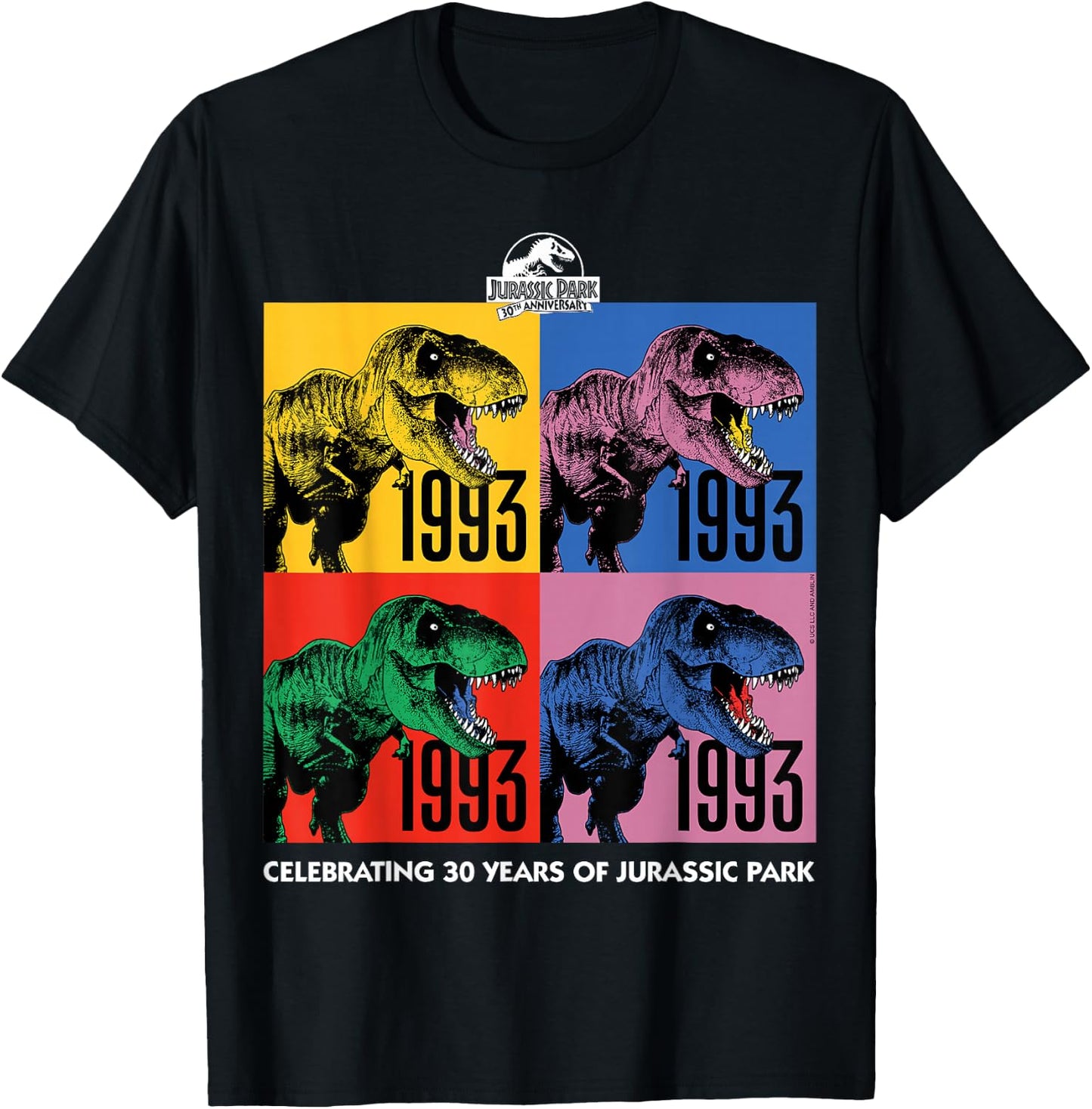 Jurassic Park 30th Anniversary 30 Years T-Shirt - T-Shirt | Black