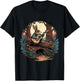 Funny Bunny Playing Banjo Guitar Music Rabbit T-Shirt - T-Shirt | Black