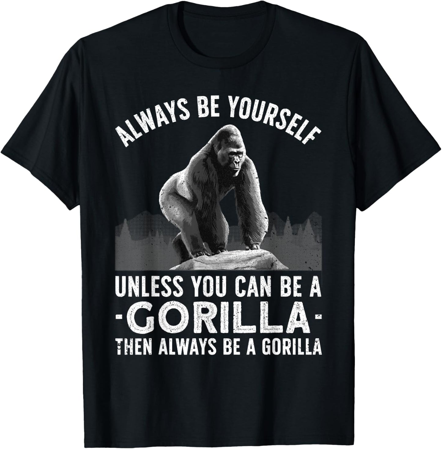 Funny Gorilla Art Women Primate Animal Gorilla Lover T-Shirt - T-Shirt | Black
