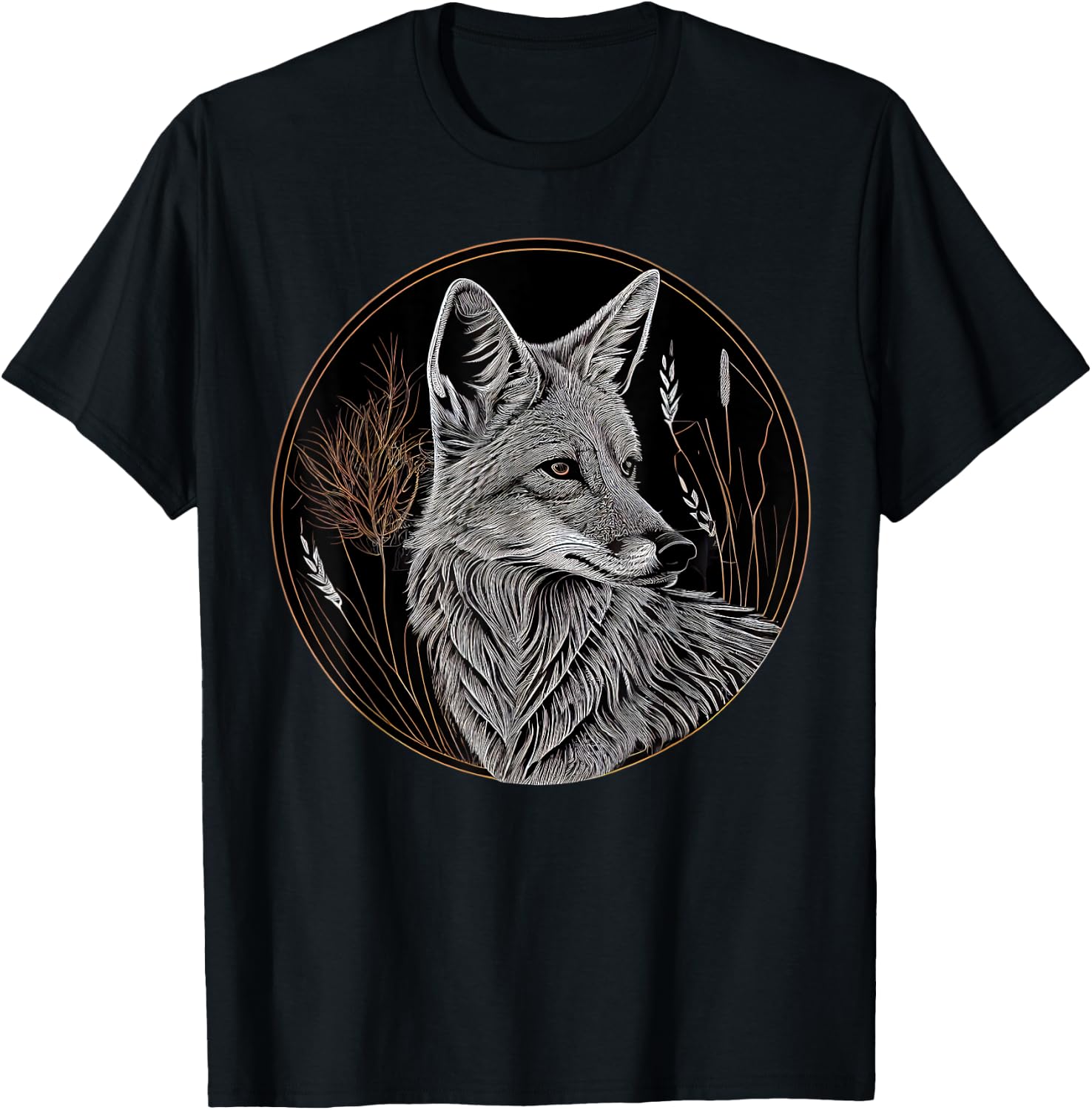 Coyote Animal Lover Wildlife Coyotes T-Shirt - T-Shirt | Black