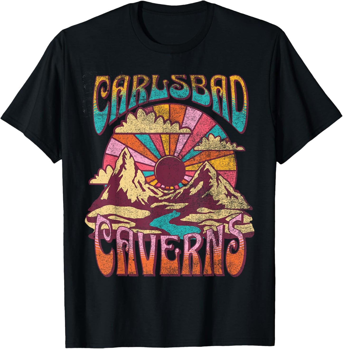 Carlsbad Caverns New Mexico Nature Hiking Mountains Outdoors T-Shirt - T-Shirt | Black