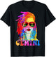 Gemini Loc'd Woman Black Queen Art Zodiac Birthday T-Shirt - T-Shirt | Black