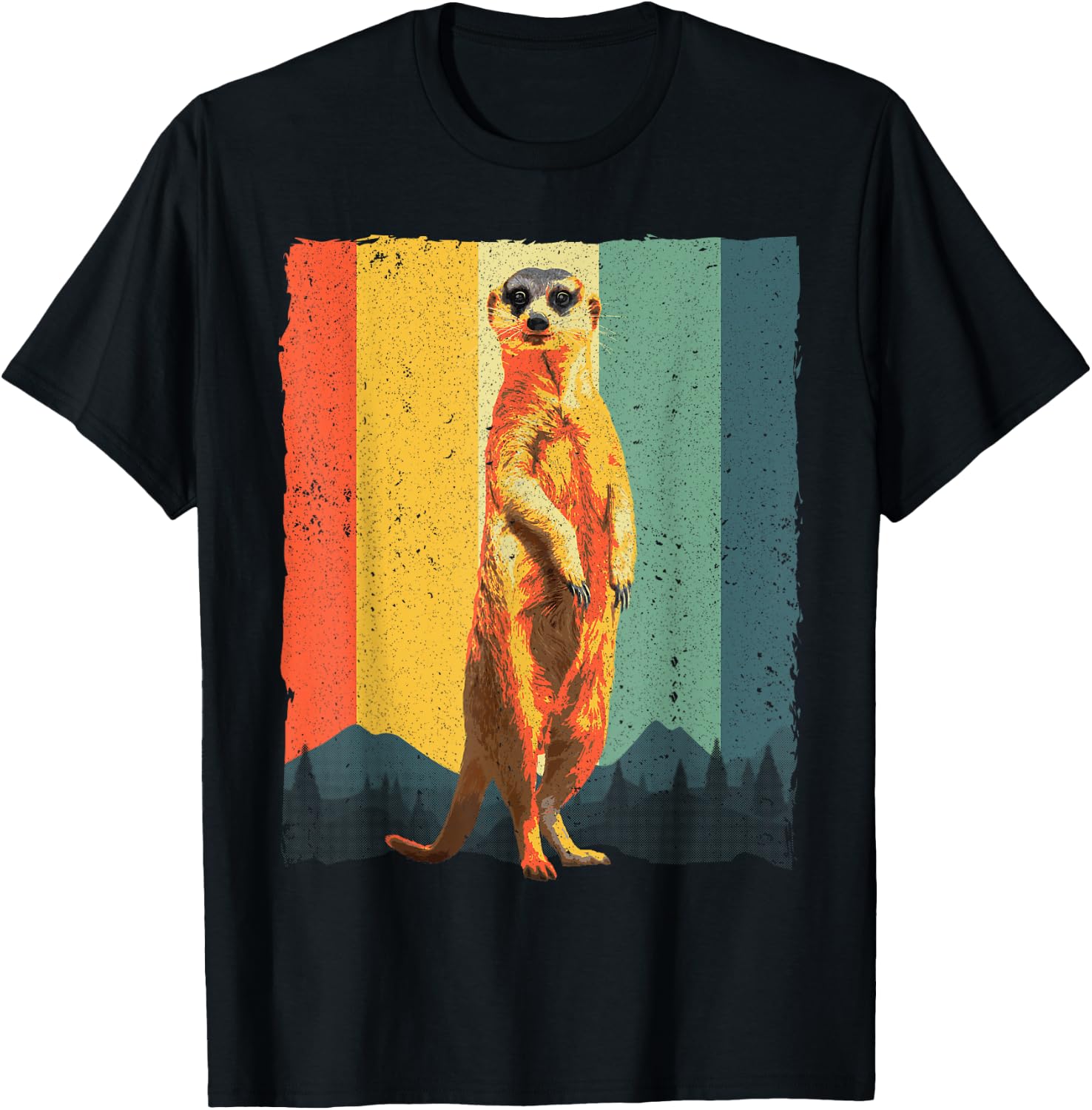 Funny Meerkat Design Women Mongoose Mierkat Lovers T-Shirt - T-Shirt | Black