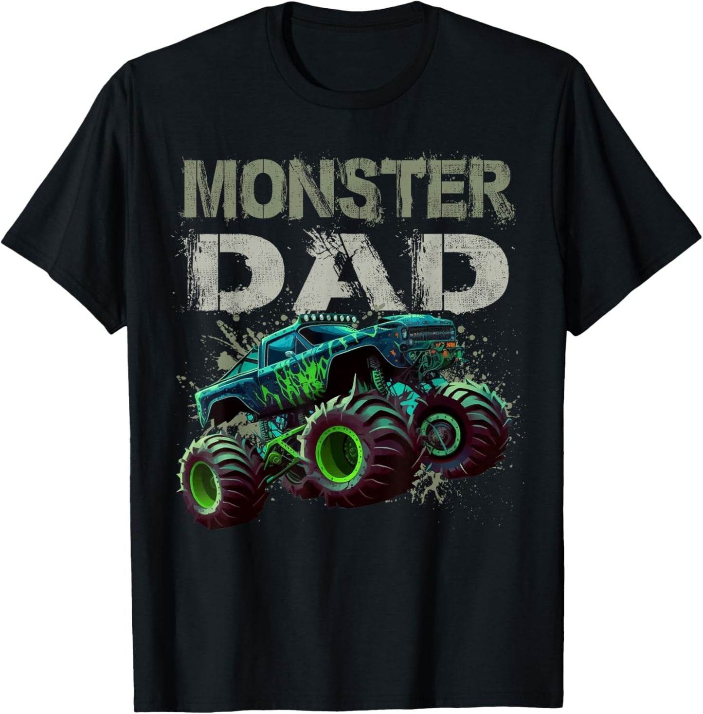 Monster Truck Dad Family Matching Monster Truck Lovers T-Shirt - T-Shirt | Black