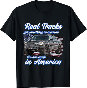 Real american Truck,Avalanche,USA,Patriot,Patriotic,America T-Shirt - T-Shirt | Black