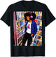 Black girl Lofi Music 90s Afro Retro Anime Cartoon Style T-Shirt - T-Shirt | Black