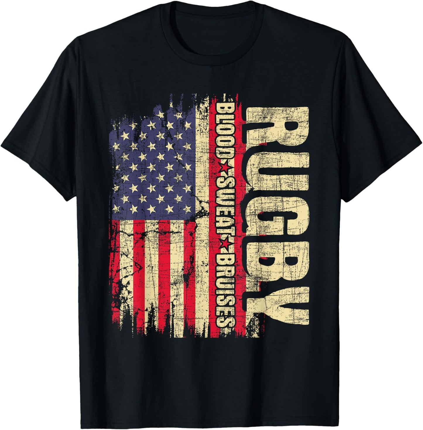Rugby Blood Sweat Bruises - Rugby Player Coach Dad Mom T-Shirt - T-Shirt | Black