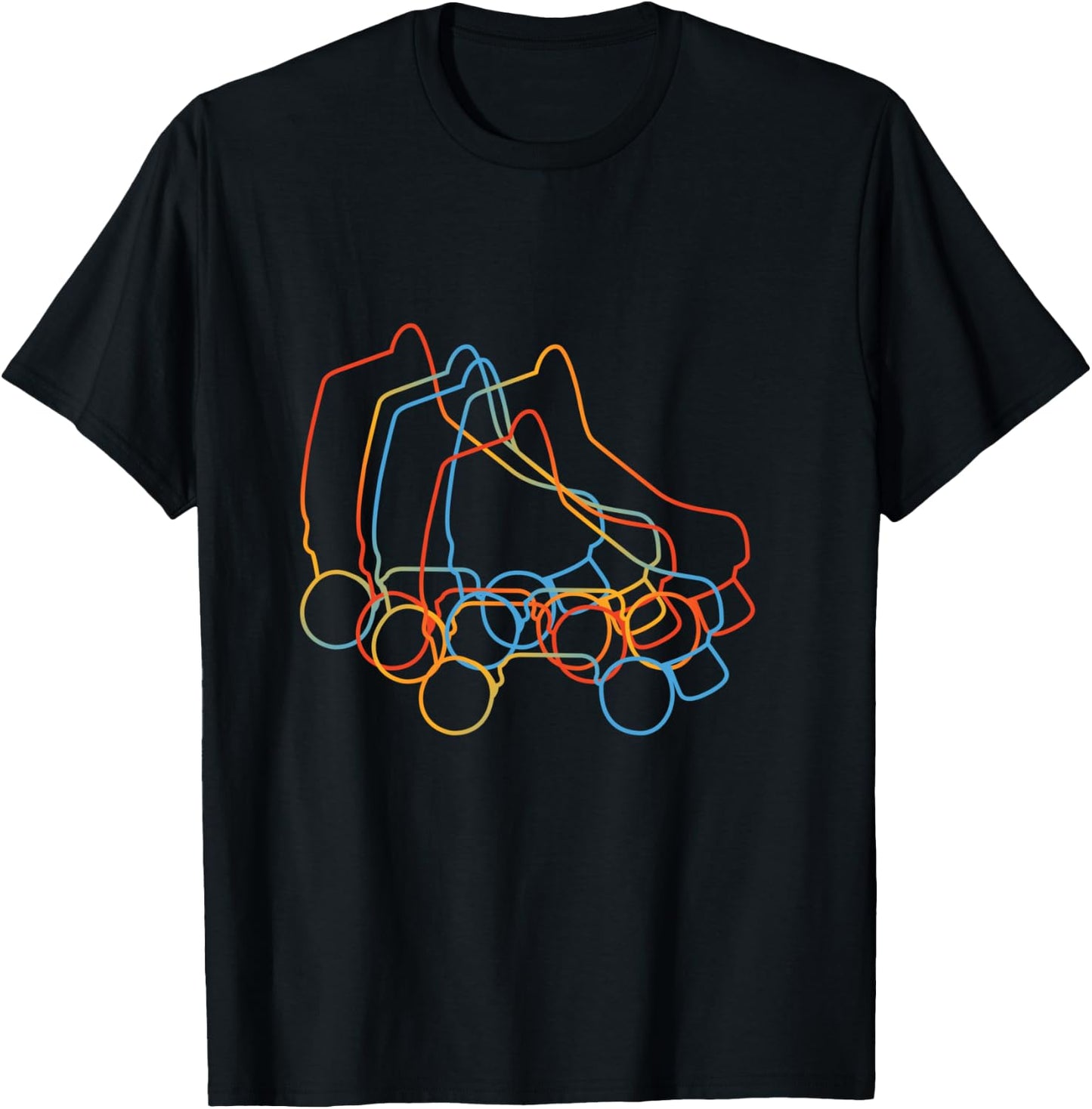 Retro Roller Skates Roller Skating T-Shirt - T-Shirt | Black