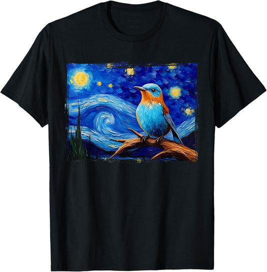 Patience Bluebird of Happiness Blue Bird Eastern Bluebird T-Shirt - T-Shirt | Black