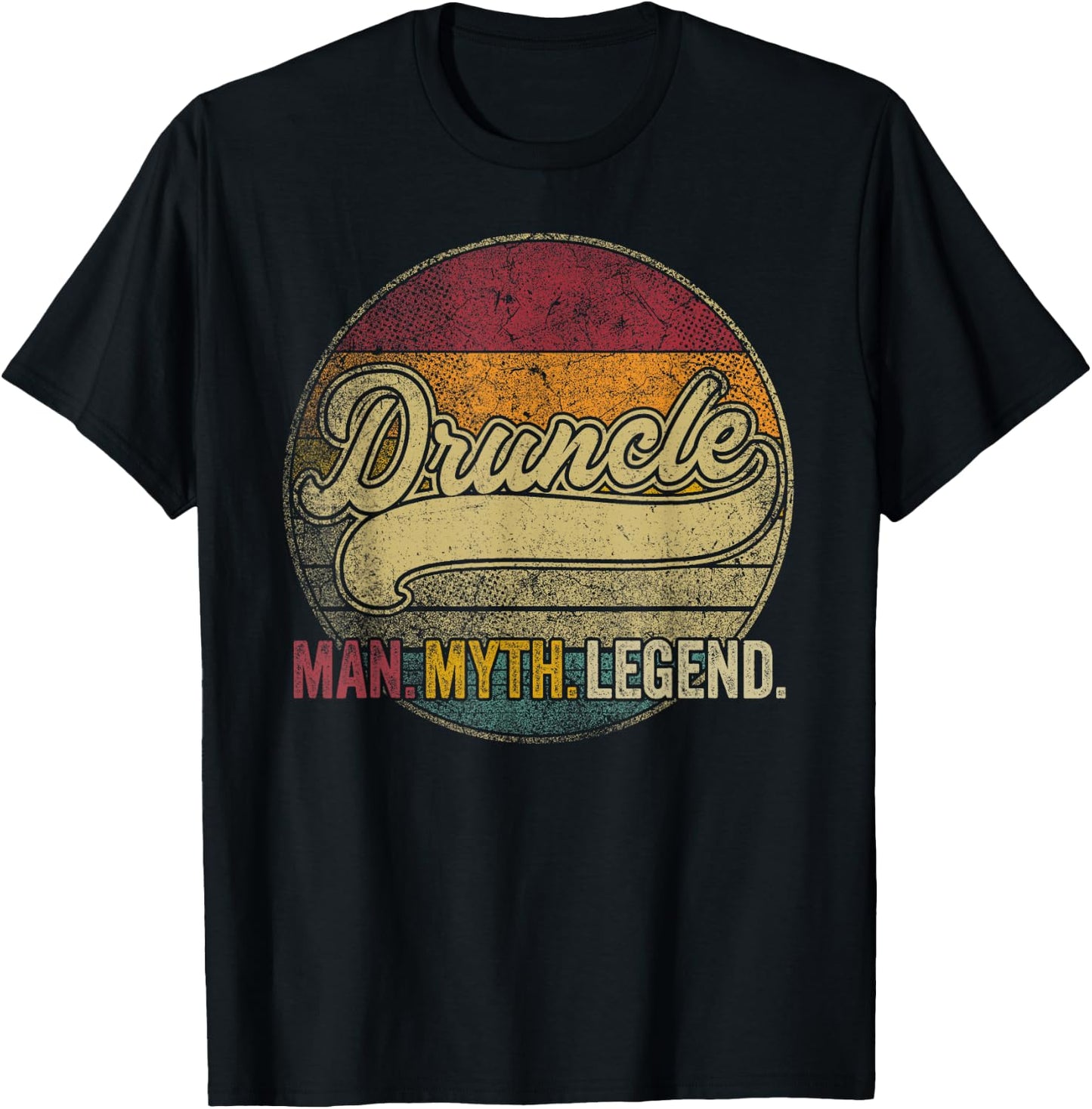 Druncle The Man Myth Legend Christmas Gift Uncle Drunk Beer T-Shirt - T-Shirt | Black