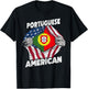 Portuguese And American Flag Portugal Proud T-Shirt - T-Shirt | Black