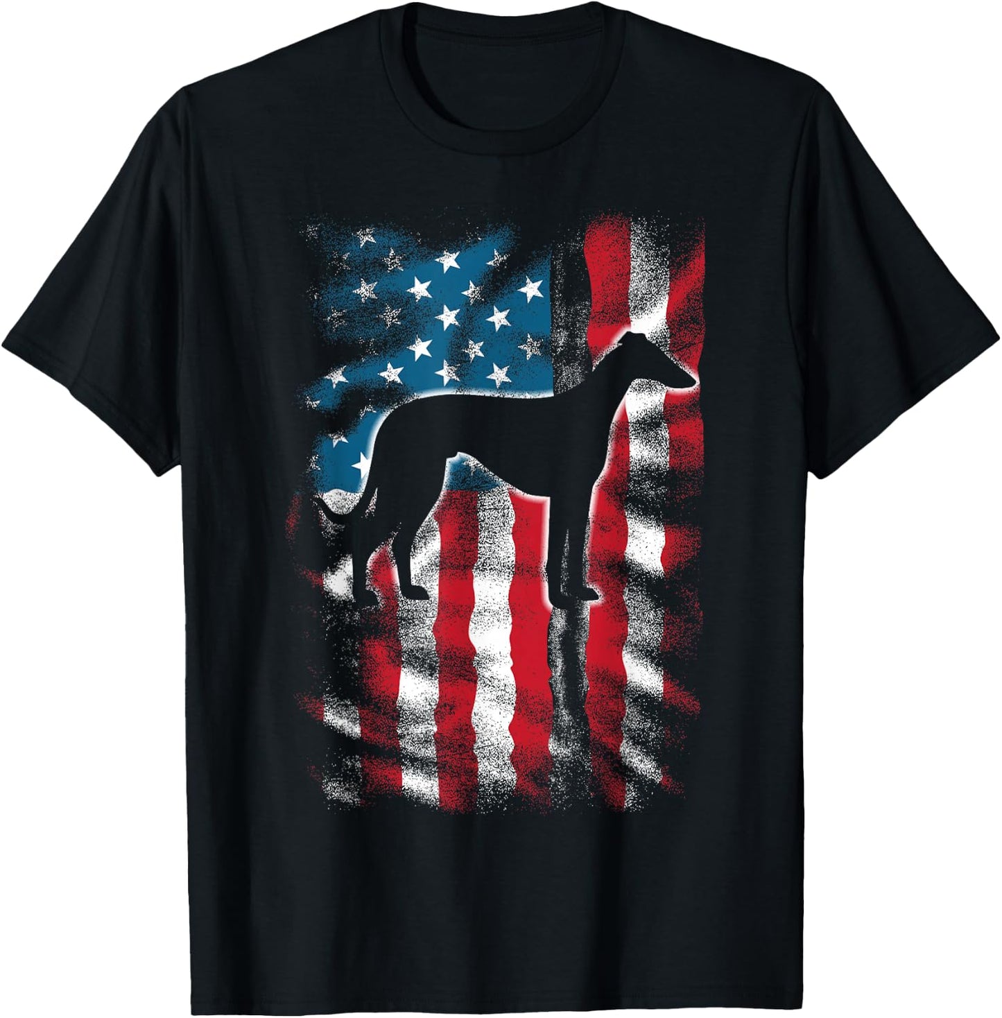 American Flag USA Patriot Italian Greyhound Dad Mom Dog Kids Men T-Shirt - T-Shirt | Black