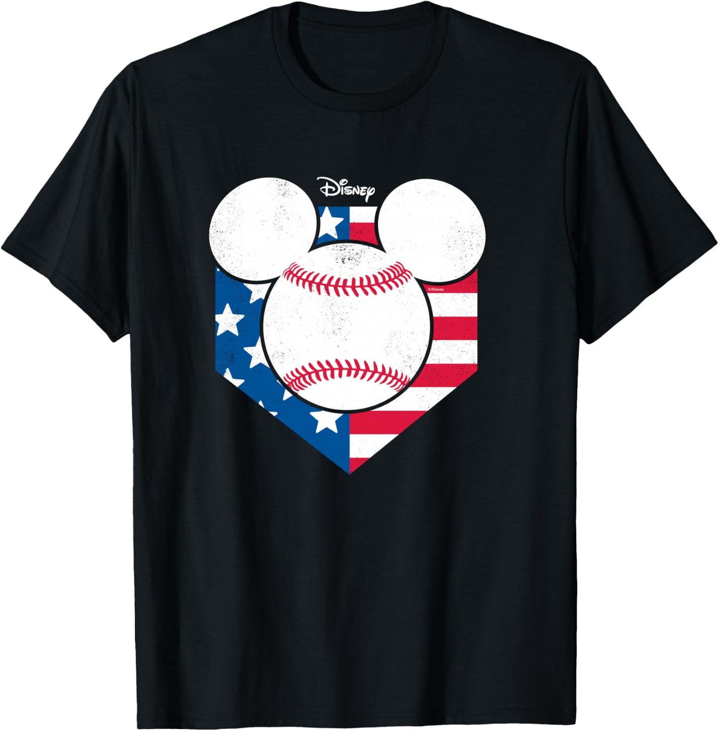 Disney - Mickey Baseball Diamond T-Shirt - T-Shirt | Black