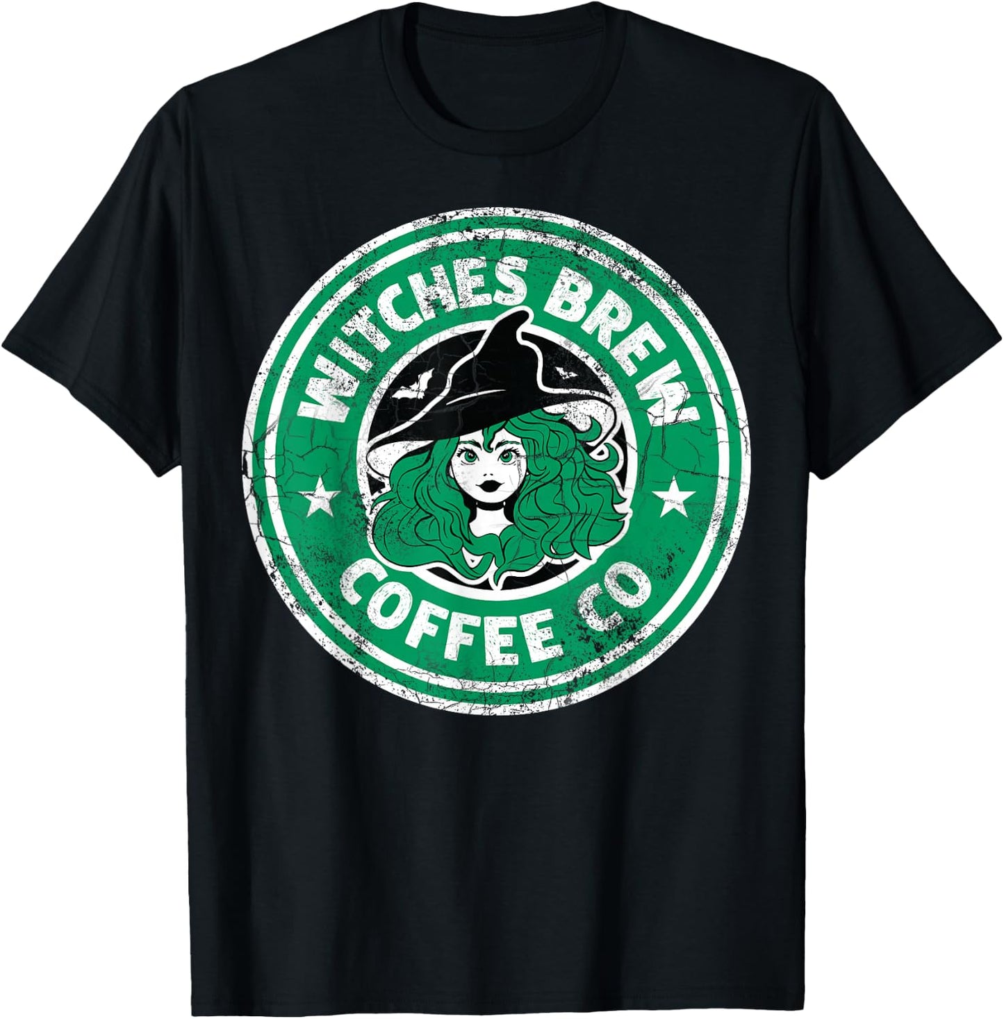 Retro Witches Brew Coffee Co T-Shirt - T-Shirt | Black