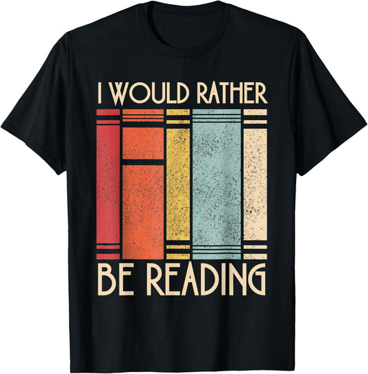I Would Rather Be Reading Bookworm Book Lover Librarian Kids T-Shirt - T-Shirt | Black