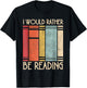 I Would Rather Be Reading Bookworm Book Lover Librarian Kids T-Shirt - T-Shirt | Black