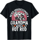 Never underestimate a Grandma with a Hot Rod Grandma T-Shirt - T-Shirt | Black