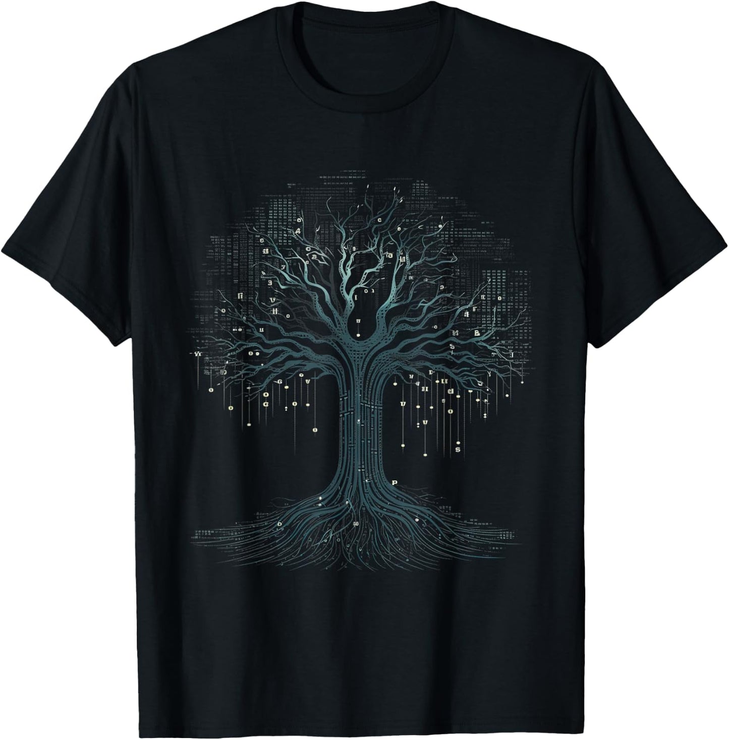 Binary Hacking Coding Software Programming Binary Code Tree Computer Science Technology Coder T-Shirt - T-Shirt | Black
