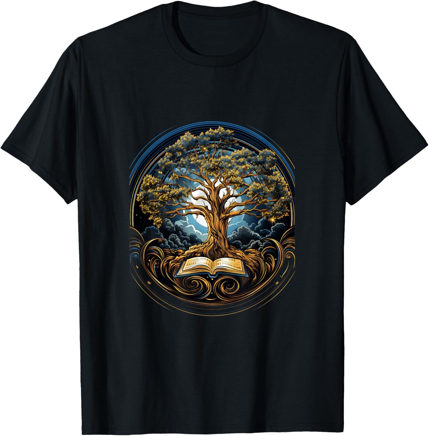 Back to School Tree of Knowledge Book Teacher Student T-Shirt - T-Shirt | Black