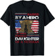 Raised By A Hero Proud Daughter Of A Veteran Us Army Dad T-Shirt - T-Shirt | Black