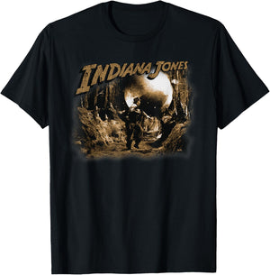 Lucasfilm Indiana Jones Raiders of The Lost Ark Boulder Run Small T-Shirt - T-Shirt | Black
