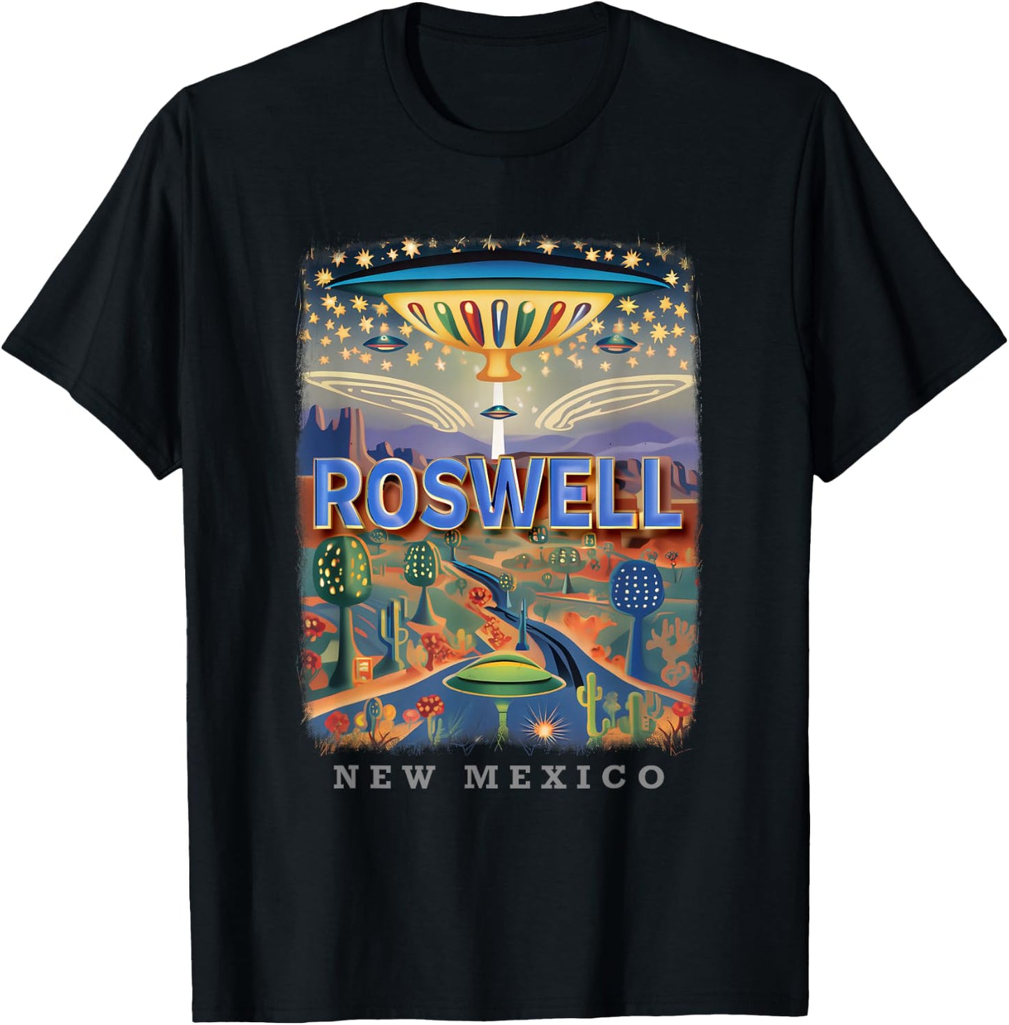 Roswell New Mexico NM Extraterrestrial Encounter SD660 T-Shirt - T-Shirt | Black