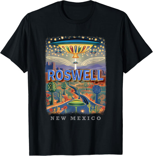 Roswell New Mexico NM Extraterrestrial Encounter SD660 T-Shirt - T-Shirt | Black