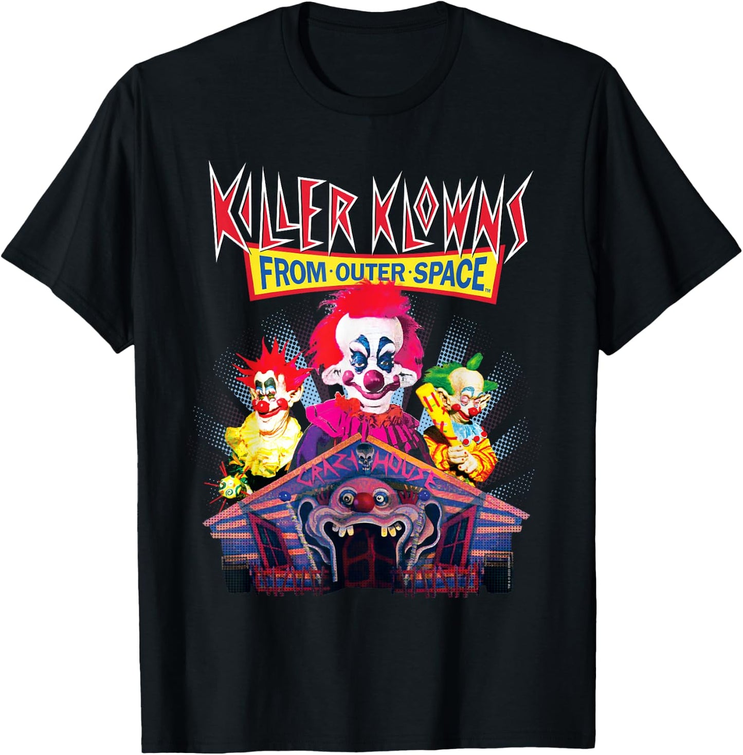 Killer Klowns from Outer Space Crazy House T-Shirt - T-Shirt | Black