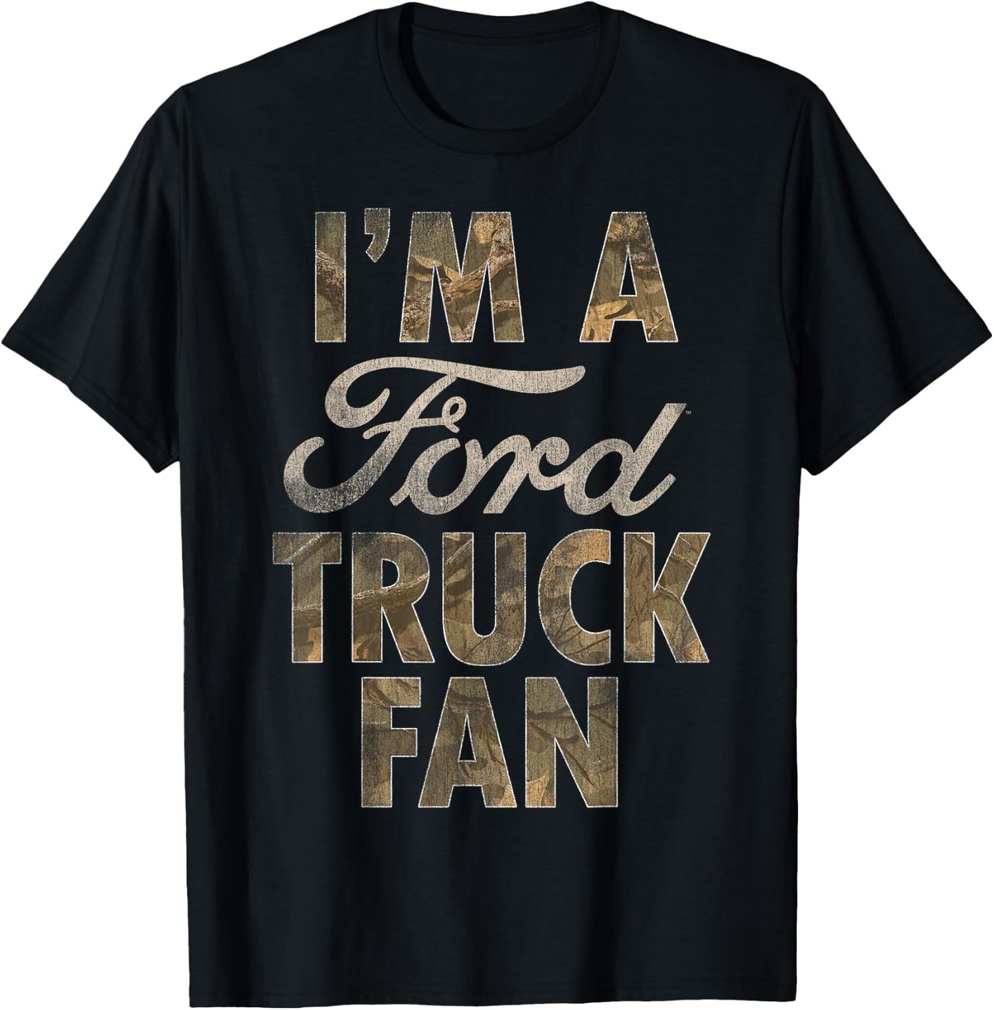 Ford Trucks Fan Camo T-Shirt - T-Shirt | Black