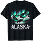 Alaska Day The Last Frontier Alaska Mountain Moose Souvenir T-Shirt - T-Shirt | Black