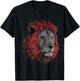 Lion animal lovers animal print lion T-Shirt - T-Shirt | Black