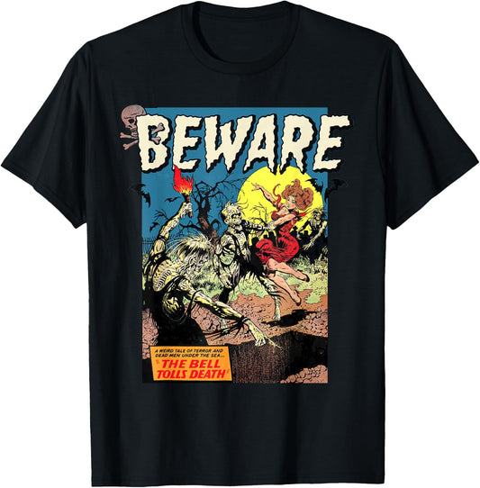 Classic Horror Movie Merch Halloween Clothing Zombie Movie Horror Poster Vintage Comic Book Graphic T-Shirt - T-Shirt | Black