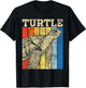 Turtle - Retro Vintage Ocean Sea Animal Wildlife Zookeeper T-Shirt - T-Shirt | Black