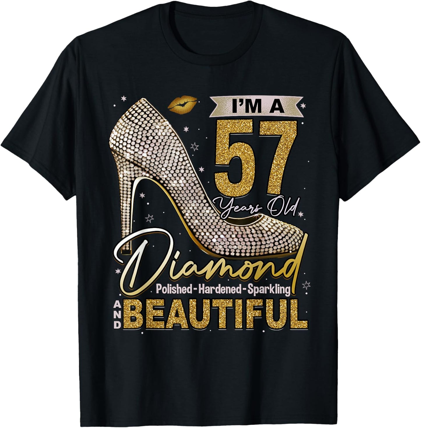 I'm A 57 Years Old Diamond, 57 and Fabulous Birthday Women T-Shirt - T-Shirt | Black