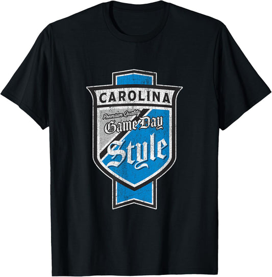 Faded Carolina Beer Label - Queen City Pride T-Shirt - T-Shirt | Black