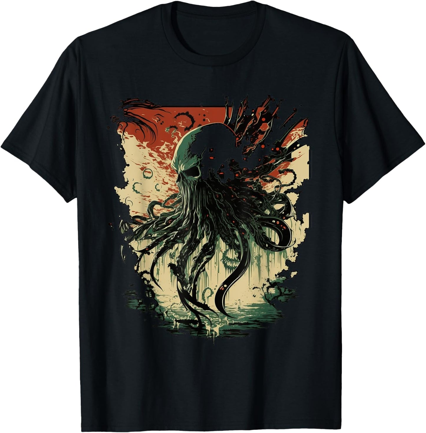 Cthulhu Lovecraft | Horror Cthulhu Myth | Entity of Cthulhu T-Shirt - T-Shirt | Black