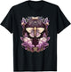 Moth, flowers, butterfly, Wicca, gothic, night lover, dark T-Shirt - T-Shirt | Black
