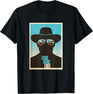 WB100 Cool Hand Luke Prison Life Aviator's Silhouette T-Shirt - T-Shirt | Black