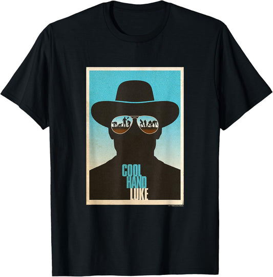 WB100 Cool Hand Luke Prison Life Aviator's Silhouette T-Shirt - T-Shirt | Black