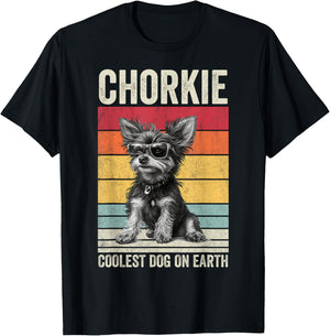 Chorkie Coolest Dog On Earth, Vintage Chorkie T-Shirt - T-Shirt | Black